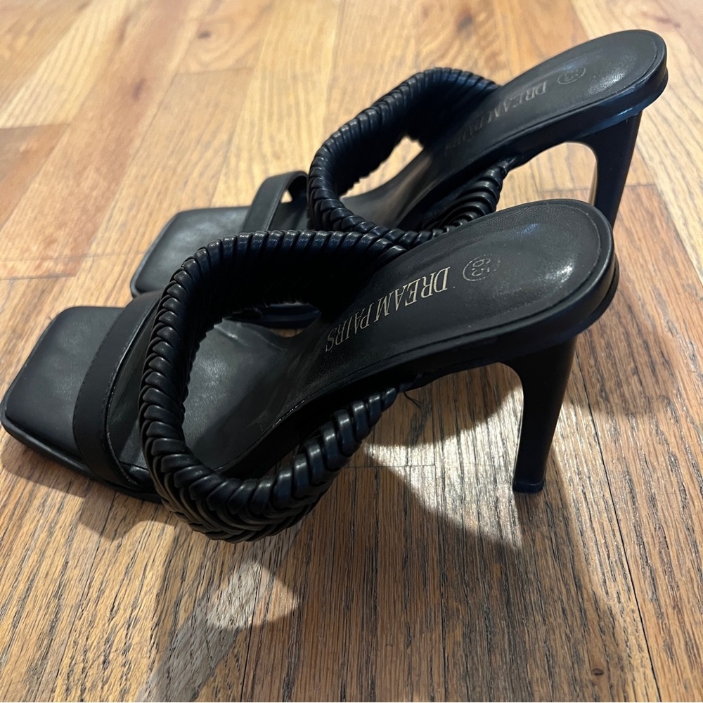 Black block sandal heels - Picture 3 of 7